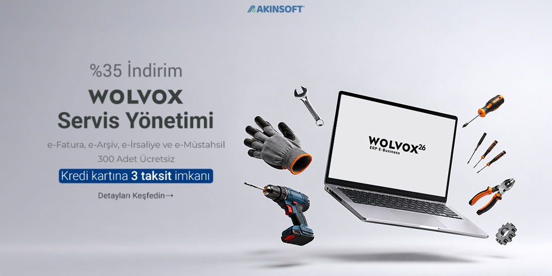 Wolvox Servis %35 İndirim — AKINSOFT resmî kampanya görseli