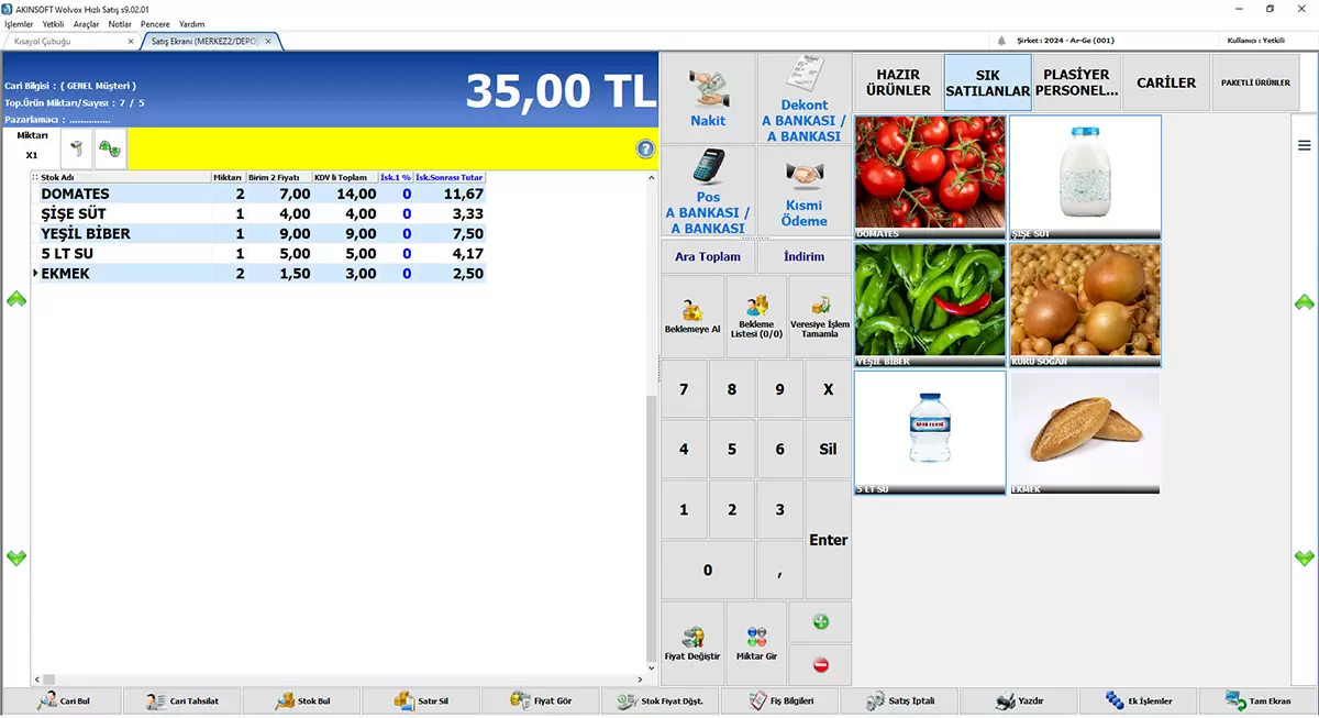 AKINSOFT WOLVOX program ekranı